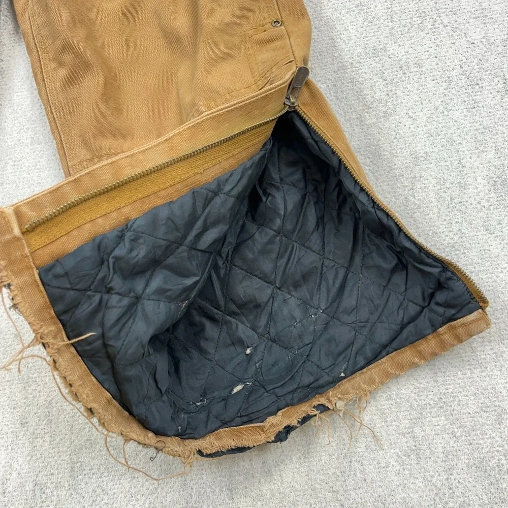 Carhartt  Bibs Youth‎ 10 Insulated Overalls Duck Tan Canvas Double Knee 30x22